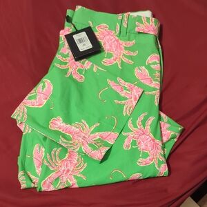 Ralph Lauren Green and Pink Lobster Chinos
